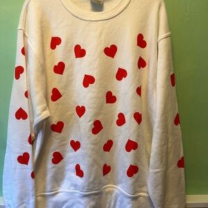 NWT Pacific & Co Heart Sweatshirt
